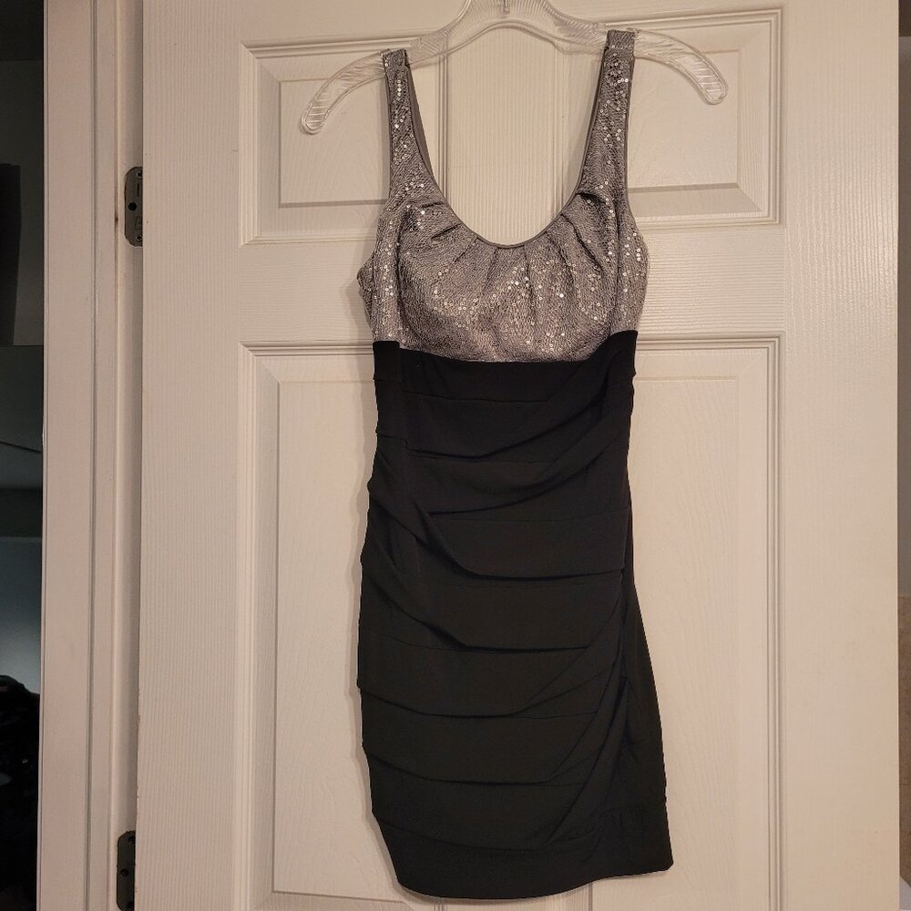 Sequin top mini dress